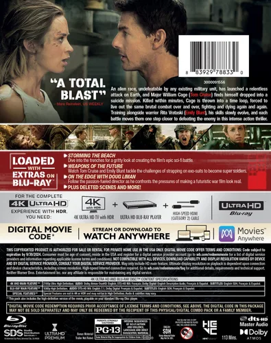 Vista 3 de WARNER BROS Live Die Repeat Edge of Tomorrow (4K Ultra HD + Blu-ray + Digital) 4K UHD
