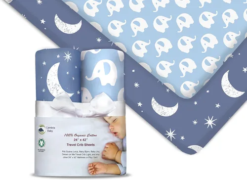 Vista 11 de Sábanas bajeras 100% de algodón orgánico perfectamente compatibles con Graco Pack n Play, Babyletto, Pamo Babe, Hiccapop, Dream on Me, Evenflo, Baby