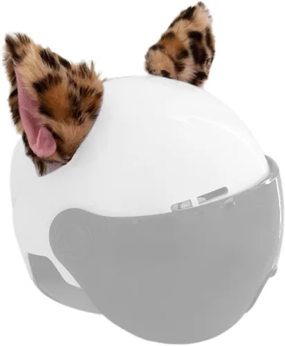 Vista 8 de Orejas de gato para casco, orejas de felpa, accesorio adhesivo para casco para bicicleta, motocicleta, superficies lisas, decoración de cascos