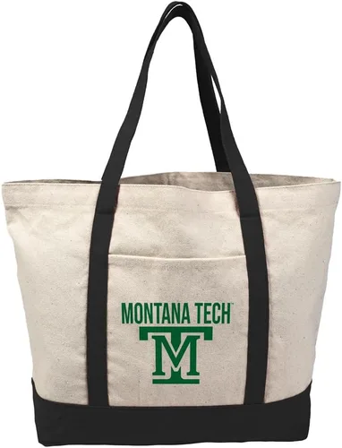 Vista 401 de Campus Lab Bolsa de lona con logotipo primario colegiado con bolsillo externo, bolsa de hombro reutilizable para ir de compras, playa Águilas A&m