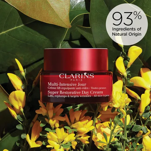 Vista 7 de Clarins Crema de día súper restauradora Hidratante antienvejecimiento para piel madura debilitada por cambios hormonales Repone, ilumina