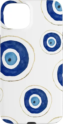Vista 9 de Funda para teléfono con diseño de amuleto contra el mal de ojo, color blanco para iPhone 17
