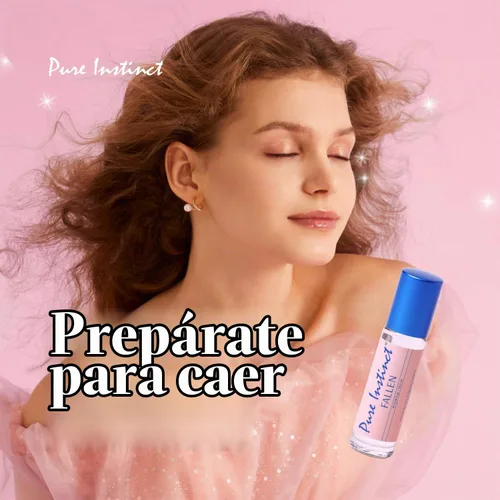 Vista 2 de Pure Instinct FALLEN Roll-On The Original - Perfume de aceite corporal con infusión de feromonas EDP, para ella, listo para la TSA, 0.34 onzas