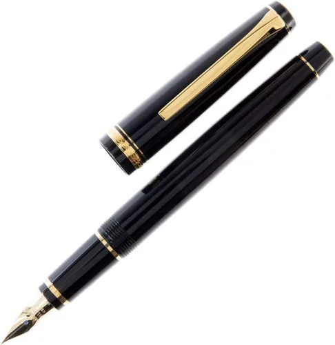 Vista 3 de Pilot Pluma estilográfica de colección Namiki Falcon, Negro/Dorado