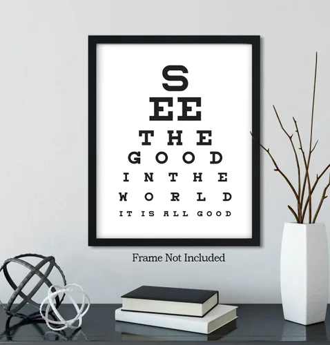 Vista 6 de See The Good In The World - Impresión artística de pared con cita motivacional, impresión de decoración de pared, póster o lienzo para oficina
