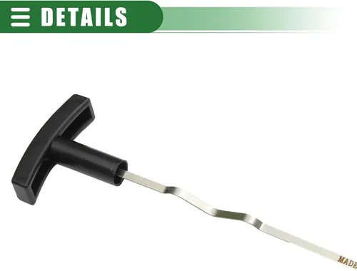 Vista 7 de Motoforti Indicador de varilla de medición de aceite de motor, repuesto de varilla de aceite para Ford F-250 1995-1996, plástico metálico, negro