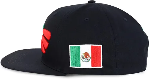 Vista 5 de Hecho En Mexico Eagle 3D Bordado Flat Bill Snapback Cap