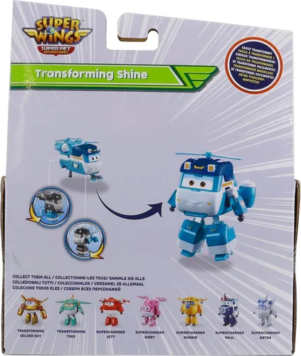 Vista 3 de Super Wings Juguetes, juguetes transformadores de brillo de 5 pulgadas, temporada 7, nuevo personaje, juguete de avión para niños de 3 a 5 años