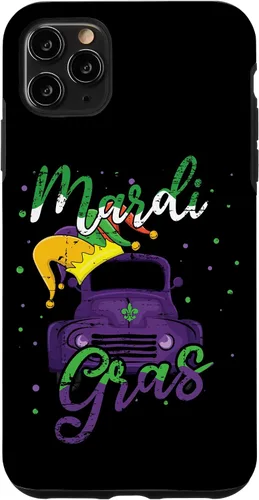 Vista 11 de Funda para iPhone 15 Truck Jester 2024 Mardi Festival Parade Beads Mardi Gras