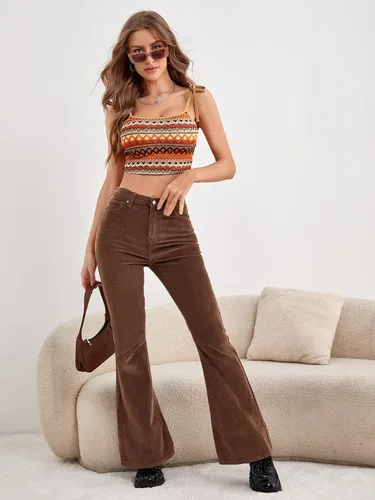 Vista 5 de SOLY HUX Women's Boho Y2k Crop Top Camisole Tie Shoulder Spaghetti Strap Summer Cami Tops