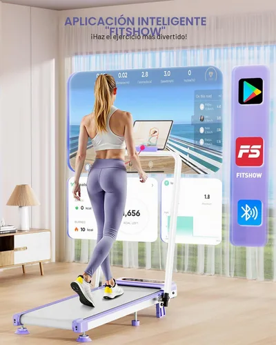 Vista 8 de Almohadilla para caminar con 10% de inclinación y barra de mango, almohadilla de bajo ruido para el hogar pequeño, Rayspace 3.5HP caminadora