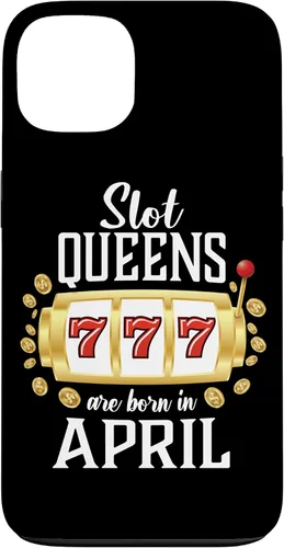 Vista 7 de Slot Queens Are Born In April Casino Women's Birthday Case for iPhone 16