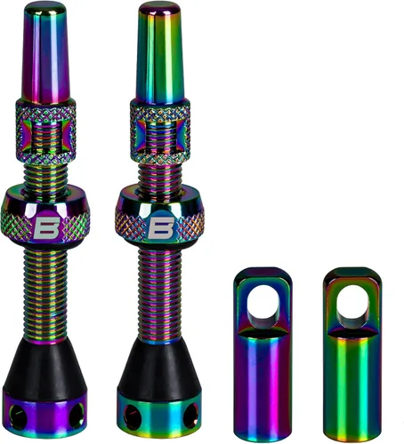 Vista 8 de BWSHLF Vástago de Válvula Sin Cámara Presta 40/44/55/60/65/70/80/100 mm, Kit de Vástago Presta de Aleación Super Ligera con Herramienta