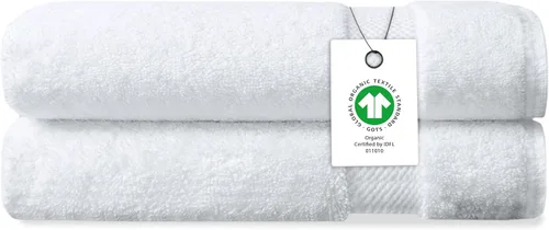 Vista 16 de Toalla de baño de felpa de algodón orgánico de lujo Certificado GOTS y OEKO-TEX Toallas de calidad hotelera premium Tecnología Feather Touch