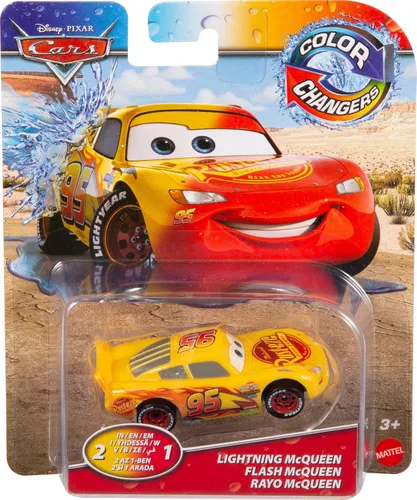 Vista 6 de Mattel Disney Pixar Cars - Colección de cambiadores de color, los autos de juguete cambian de color con el agua