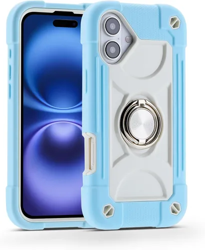 Vista 46 de MARKILL Funda compatible con iPhone 14 Pro de 6.1 pulgadas con soporte de anillo integrado, protección contra caídas de grado militar, carcasa Palta