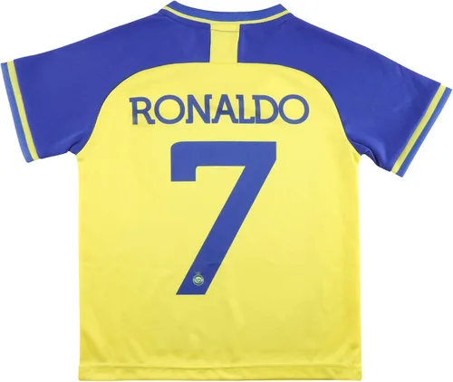 Vista 2 de MYLIPO #7 Camiseta de fútbol para niños, conjunto de fútbol juvenil, calcetines deportivos a juego para proteger los pies, adecuado para niños