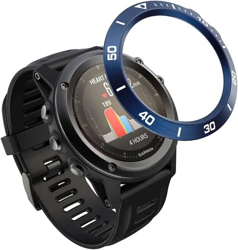 Vista 9 de REYDA Bisel de reloj compatible con Garmin Fenix 3/Fenix 3 HR Bisel Ring, acero inoxidable bisel Loop cubierta adhesiva resistente a los arañazos