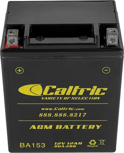 Vista 4 de Caltric Agm - Batería compatible con Yamaha Tri Moto 200 250 Ytm200E Ytm-200E Ytm225Dr Ytm225Dx 1983-1986