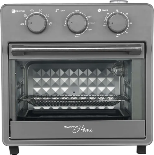 Vista 10 de Magnavox Home, horno freidora de aire de 16.5 cuartos de galón, con infusión de vapor, negro, horno de encimera de convección, 6 funciones