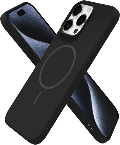 Vista 139 de Oakxco Funda de Silicona Mag Safe para iPhone 12 Pro Max, Funda Magnética Delgada y Fina Compatible con Carga Inalámbrica MagSafe, Bonita Funda