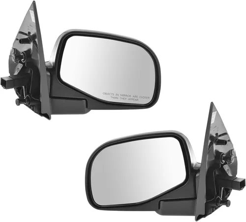 Vista 206 de TRQ Conjunto de 2 piezas de espejo lateral para conductor y pasajero, ajuste eléctrico, sin calefacción, sin memoria, color negro, compatible