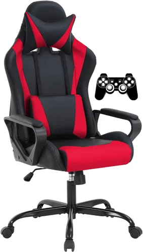 Vista 9 de Silla de juegos, silla de oficina, silla de computadora, silla de carreras ergonómica para videojuegos para niños, adolescentes y adultos, silla