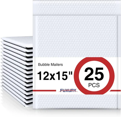 Vista 10 de Fuxury Sobres de burbujas de 8.5 x 12 pulgadas, paquete de 240 sobres grandes de burbujas utilizables de 8.5 x 11 pulgadas de grosor para enviar