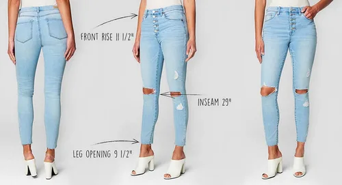 Vista 3 de BLANKNYC Hi Rise Skinny, para ganar, 29