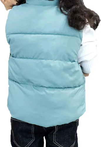 Vista 3 de LANBAOSI Chaleco de invierno lindo de cuello alto para bebés y niñas y niños