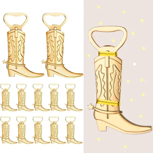 Vista 10 de 30 botas vaqueras abrebotellas, recuerdos de boda, baby shower, despedida de soltera, fiesta de cumpleaños, regalos de regreso para invitados Bronce