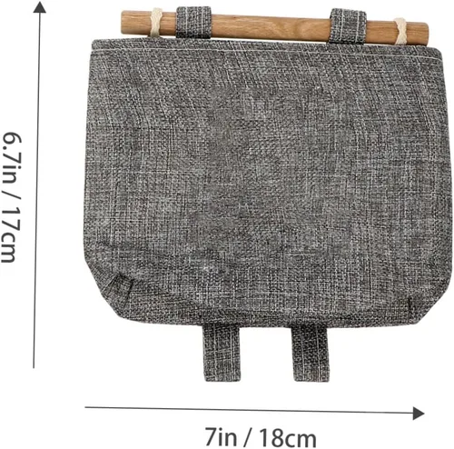 Vista 3 de DOITOOL 2 cajas de almacenamiento decorativas para colgar en la pared, organizador de bolsillos para colgar para niños, organizador