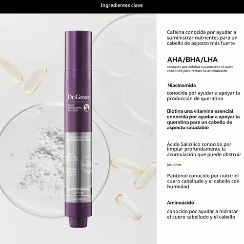Vista 7 de Dr. Groot Sérum para engrosar el cabello galardonado para la pérdida del cabello, cuidado del cabello coreano, tratamiento del cuero cabelludo