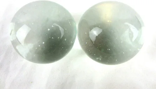 Vista 2 de Juego de 2 canicas de cristal sólido con burbujas de jabón de 1.378 in transparente ICE
