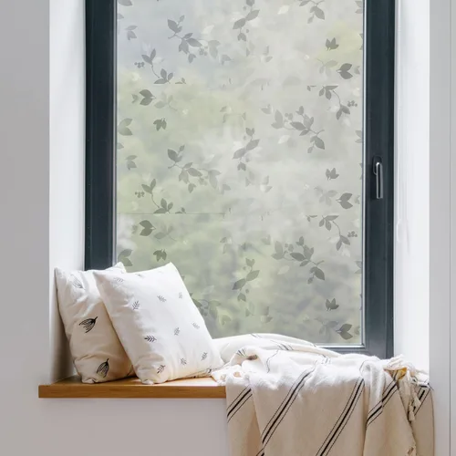 Vista 4 de Gila® Glass Scenes - Película decorativa de otoño para ventana, de adherencia estática, 3 pies x 6.5 pies (36 pulgadas x 78 pulgadas)