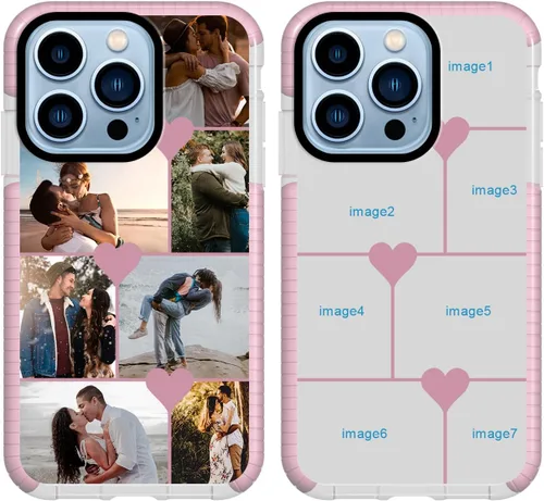 Vista 14 de Funda personalizada para iPhone 12 mini, funda personalizada con collage de fotos con múltiples imágenes, funda personalizada para cumpleaños