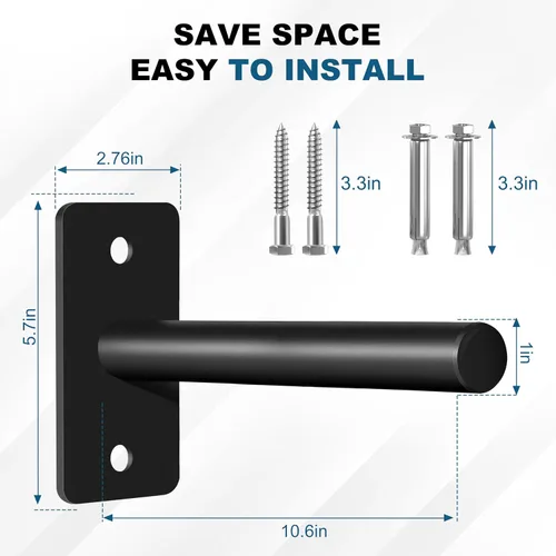 Vista 3 de EVERYMATE Soporte para placas de peso, soporte de placa de peso de montaje en pared para placas de parachoques, capacidad máxima de peso de 330