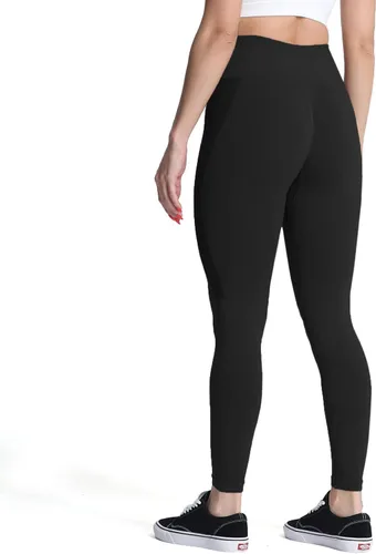 Vista 4 de Aoxjox Leggings sin costuras para mujer, control de abdomen, entrenamiento, gimnasio, fitness, deporte, yoga, pantalones