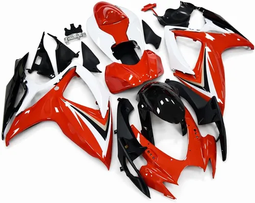 Vista 3 de Carenado Rojo Blanco Ajuste para Suzuki 2006 2007 GSXR 600/750 Inyección ABS Carrocería Nuevo Aftermarket Kit de Carrocería Plástico 06 07 GSX-R 600