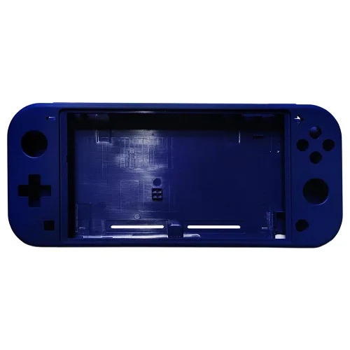 Vista 2 de Rinbers Carcasa de repuesto para consola Nintendo Switch NS Lite HDH-001 superior inferior de plástico - azul oscuro