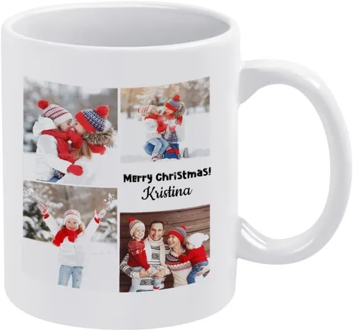 Vista 15 de Taza de café personalizada con diseño de taza de café personalizada con texto fotográfico y logotipo, regalos personalizados de Navidad para hombres