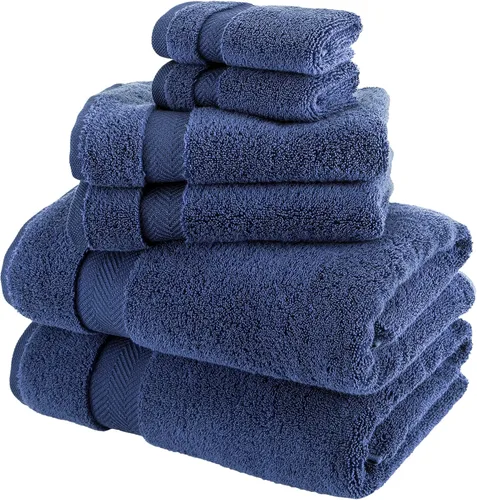 Vista 10 de Classic Turkish Towels CTT - Juego de toallas de lujo de 6 piezas, 100% algodón turco, de secado rápido, altamente absorbentes y cómodas, incluye 2