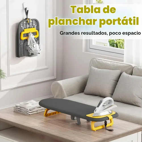 Vista 9 de KINGBOARD Tabla de planchar de mesa, pequeña tabla de planchar con soporte para planchar, mini tabla de planchar plegable, fácil almacenamiento