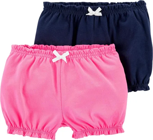 Vista 2 de Carter's Paquete de 2 pantalones cortos de burbujas para bebé niña