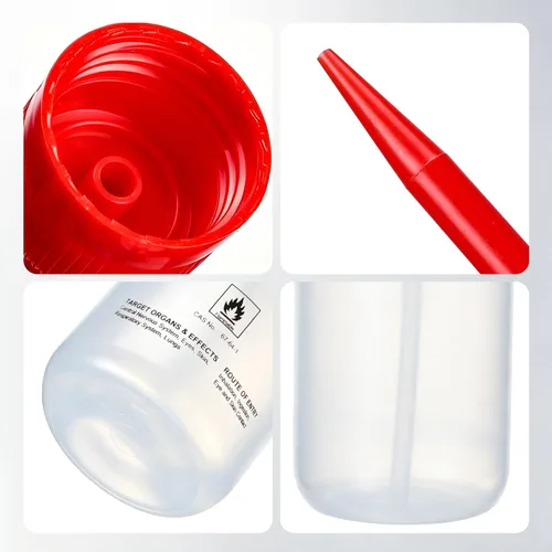 Vista 5 de 2pcs de botellas de lavado de seguridad, vol.16.9 fl oz 17oz, botella de lavado de acetona, material de LDPE, LVM004