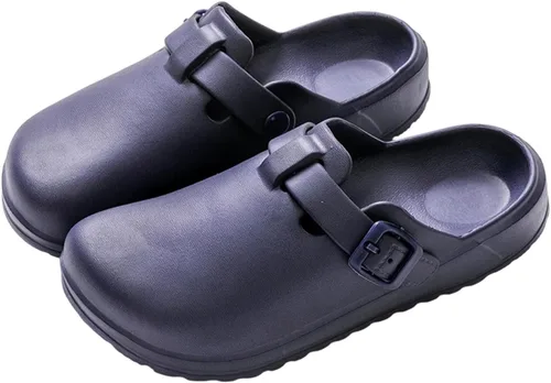 Vista 8 de Zuecos de jardín para mujer, zapatos cómodos de EVA sin cordones, bonitos zuecos impermeables impresos para enfermeras, hogar, exteriores, cocina