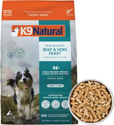 Vista 19 de K9 Natural Carne Liofilizada para Perros, Comida Completa Natural de Alta Carne o Aditivo para Comida para Perros, Carne Alimentada con Pasto