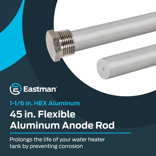 Vista 2 de Eastman Varilla de ánodo de aluminio flexible de 45 pulgadas para calentadores de agua, 60145