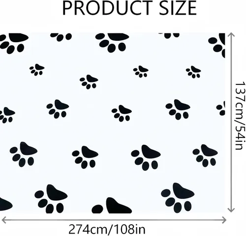 Vista 6 de BOYIVI Mantel de plástico con estampado de patas de cachorro, 3 piezas, tamaño grande, rectangulares, desechables, fundas de mesa rectangulares