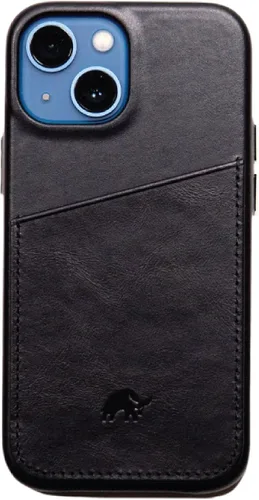 Vista 27 de Funda de cartera de cuero artesanal premium Bullstrap para iPhone 13 Ajuste impecable sin volumen y almacenamiento seguro de tarjetas Funda